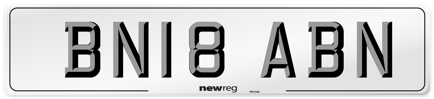 BN18 ABN Number Plate from New Reg